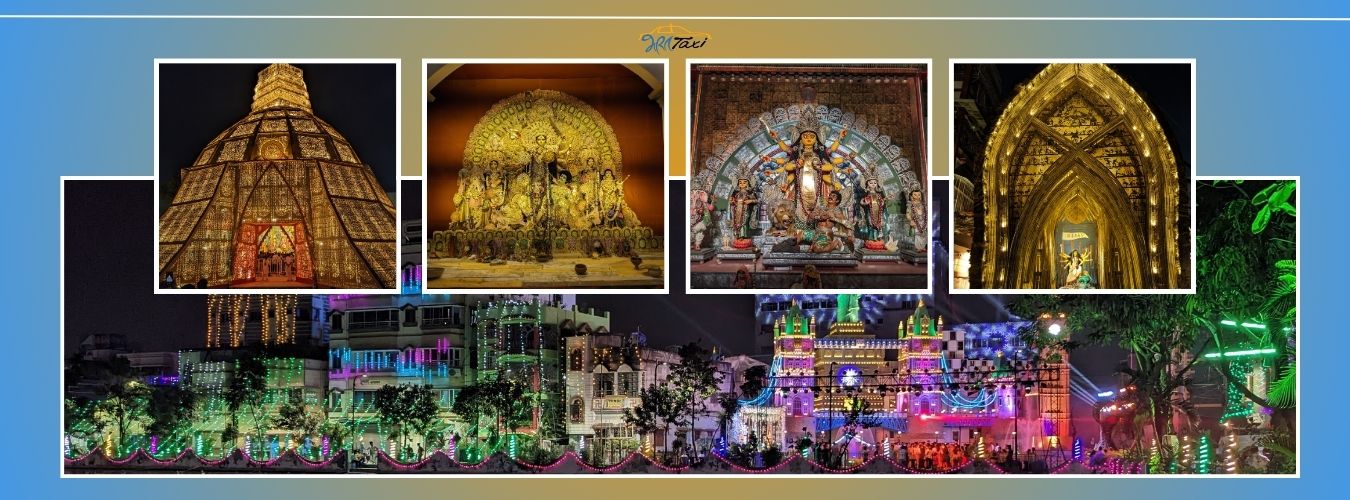 Pandals in Kolkata during Durga Puja and Dussehra